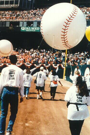 10' Baseballs  Helium Parade Balloon