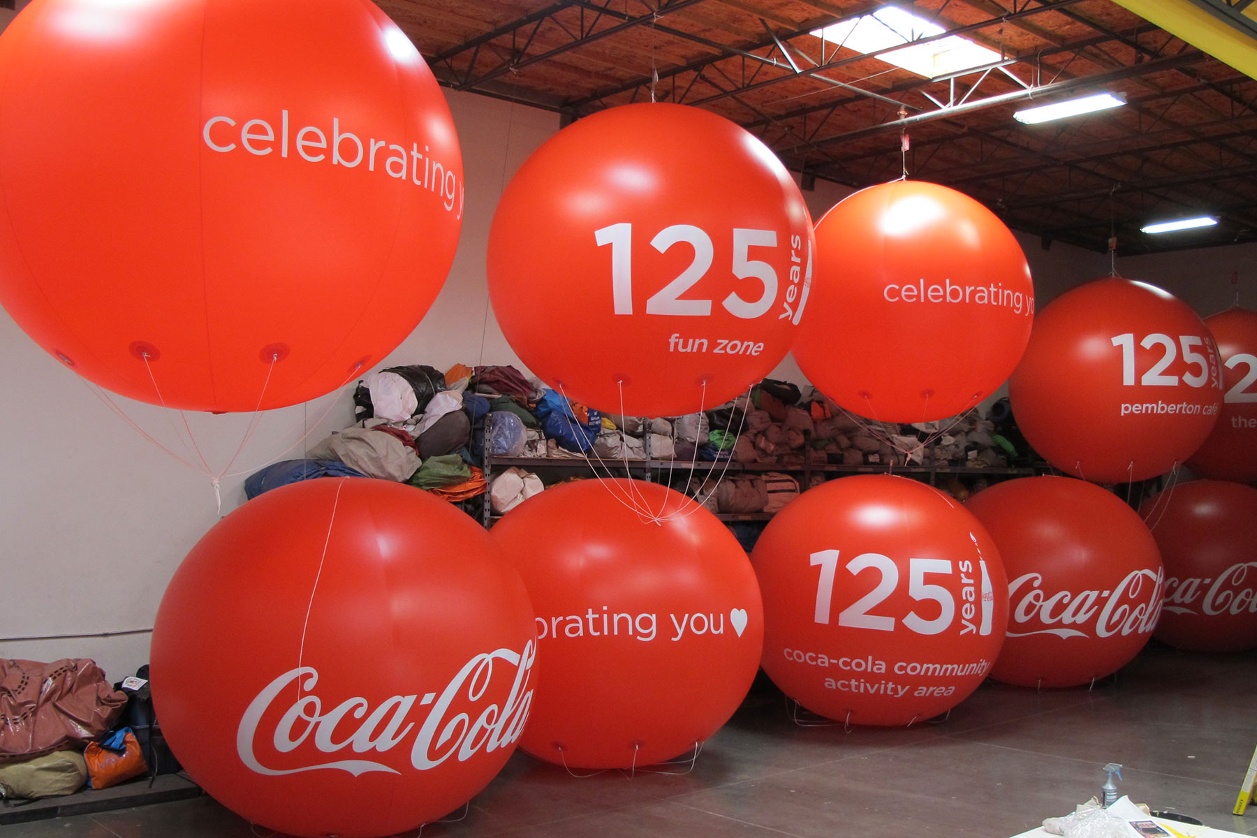 Coke 125 Years Helium Balloons